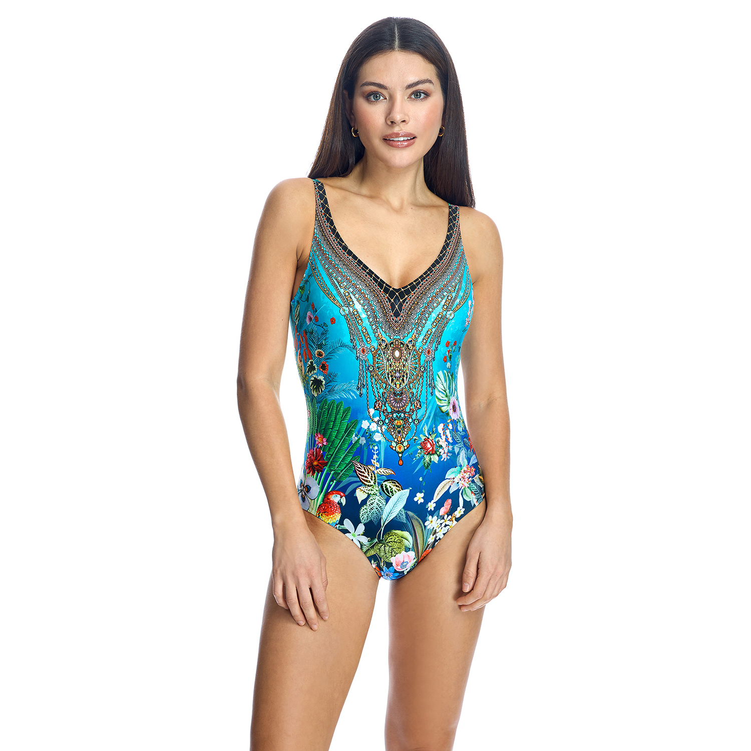 Badeanzug mit V-Ausschnitt W241276 woman Image