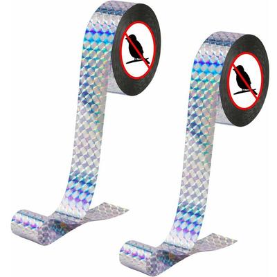 Rollen 100 m Vogelabwehrband, reflektierendes holografisches Vogelabwehrband, doppelseitiges