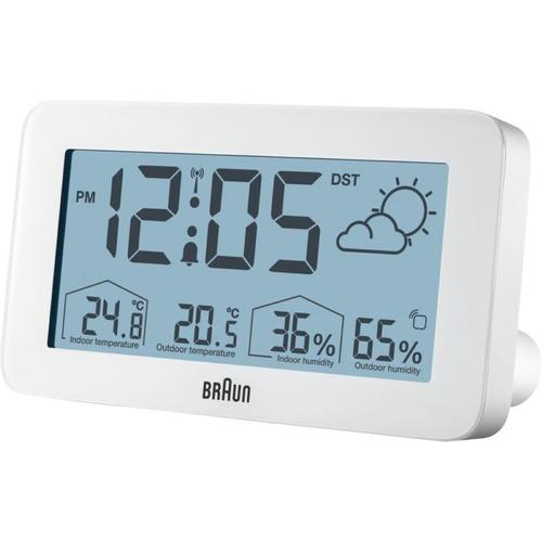 Uhren BC13WP Funk-Wetterstation dcf Weiss - Braun