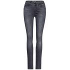 Street One Jeans "York" Damen steel grey net wash, Gr. 33-32, Baumwolle, Slim Fit, Jeanshose, Mid Waist mit Leg, Knopf und Reißverschluss, 5 Pocket, Baumwollmix Stretchanteil