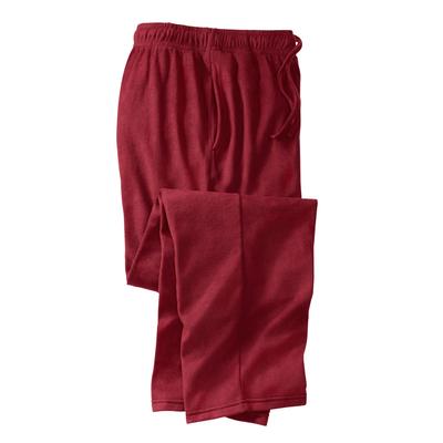 Men's Big & Tall Lightweight Cotton Jersey Pajama Pants by KingSize in Rich Burgundy (Size 7XL)