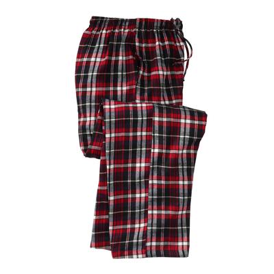 Men's Big & Tall Flannel Plaid Pajama Pants by KingSize in Festive Plaid (Size 5XL) Pajama Bottoms