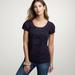 J. Crew Tops | 5/$25 J. Crew Women's Bijou Embellished Top In Navy 4 | Color: Blue | Size: 4