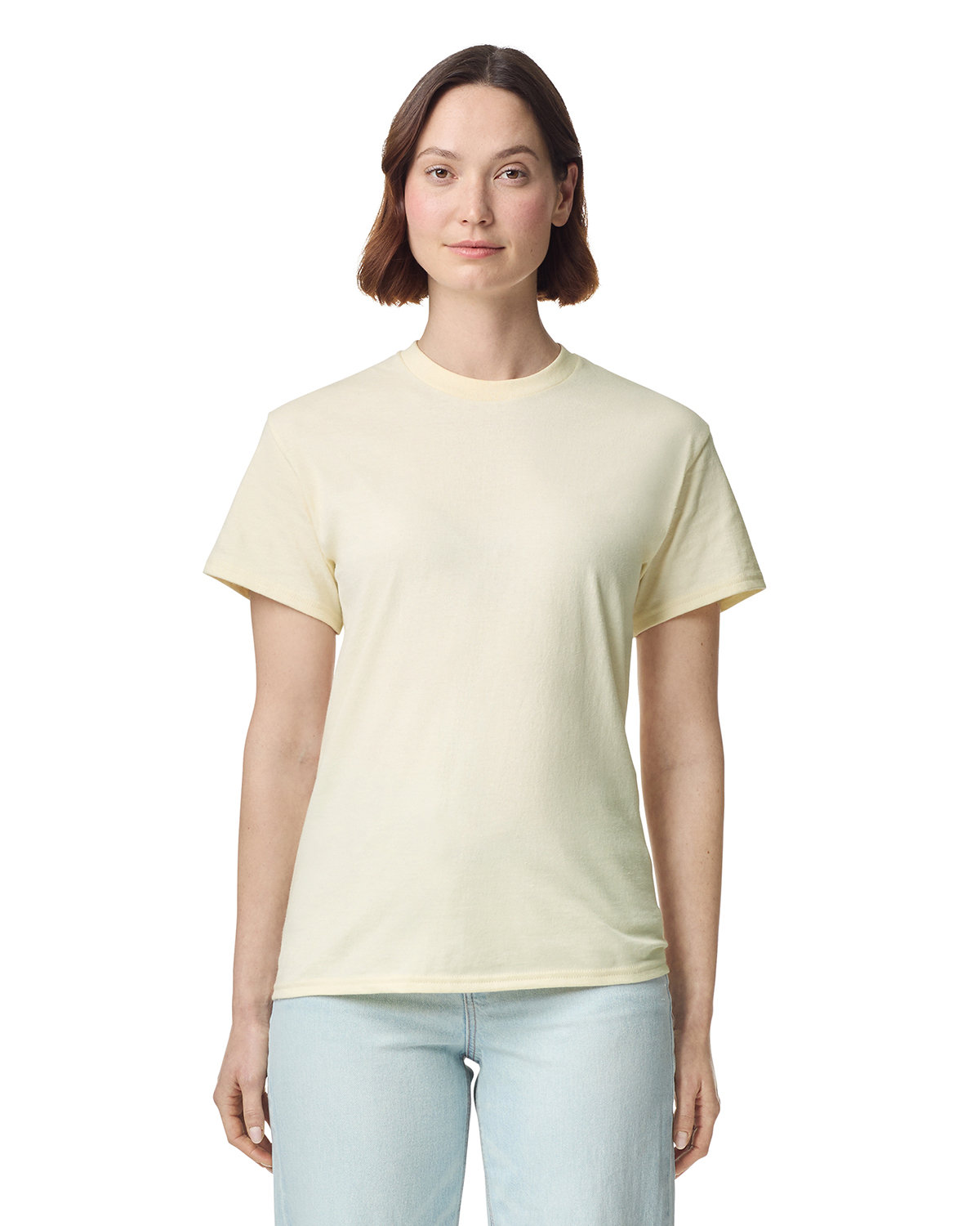 Gildan G500 Adult Heavy Cotton T-Shirt in Off White size 2XL 5000, G5000