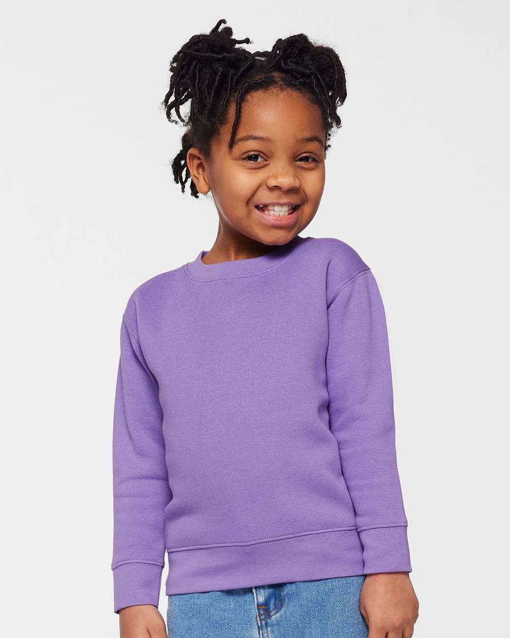 Rabbit Skins 3317 Toddler Crew Fleece Sweatshirt in Lavender size 3 LA3317