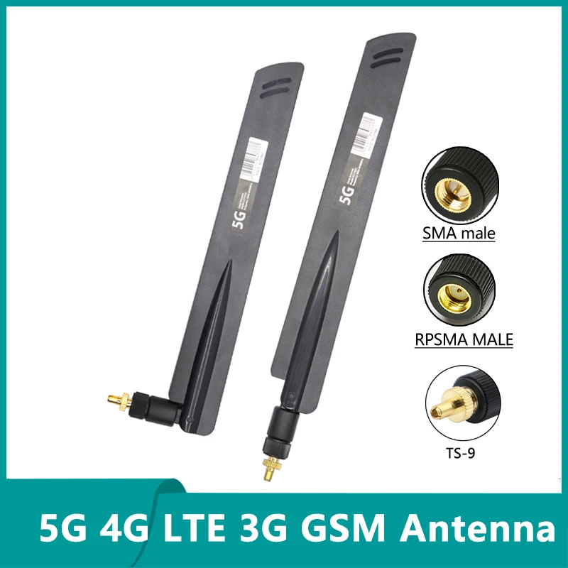 5G 4G LTE 3G GSM Router Antenna 600 ~ 6000Mhz 15dbi esterno WiFi Omni Antenna Wireless interna per la comunicazione con TS9 SMA maschio