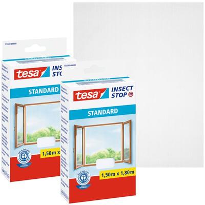 Tesa - 2x Insect Stop standard Fliegengitter für Fenster - Insektenschutz zuschneidbar Image