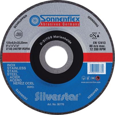 Sonnenflex - Silverstar Inox Schruppscheibe 10 Stück - Größe:Ø 125 x 6.0 x 22.23 mm Image