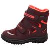 Klettboot SUPERFIT "HUSKY WMS: mittel", Kinder, Gr. 27, rot (bordeaux orange), Textil, casual, Schuhe, Winterstiefel mit zwei Klettverschlüssen, Größenschablone zum Download