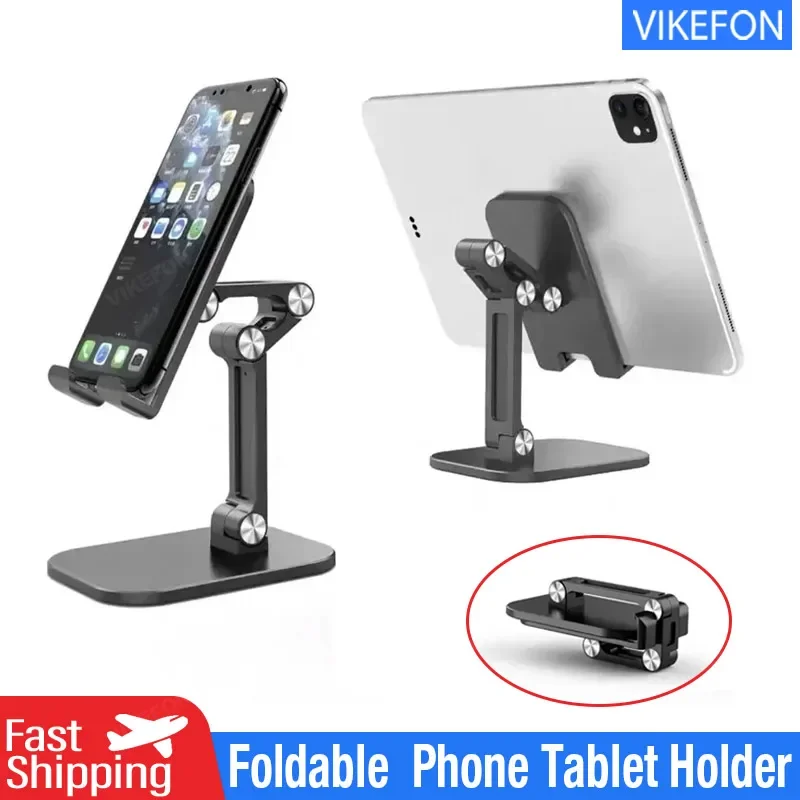 Support de téléphone portable pliable, support de tablette de bureau pour IPhone IPad Samsung Xiaomi, support universel réglable pour téléphone portable