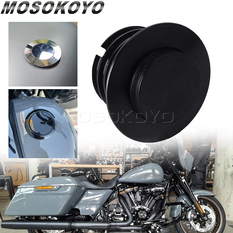 Motorrad Pop-up-Gasdeckel Kraftstoff tankdeckel Schraub verschluss Tankdeckel für Harley Street Road Glide st fltrxst flhxst 21 Tanks Image