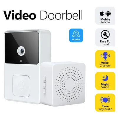 WiFi Video Türklingel Kamera Visuelle Drahtlose Intelligente Türklingel Nachtsicht Zwei-Wege Audio Cloud Storage Sicherheit Türklingel Chime