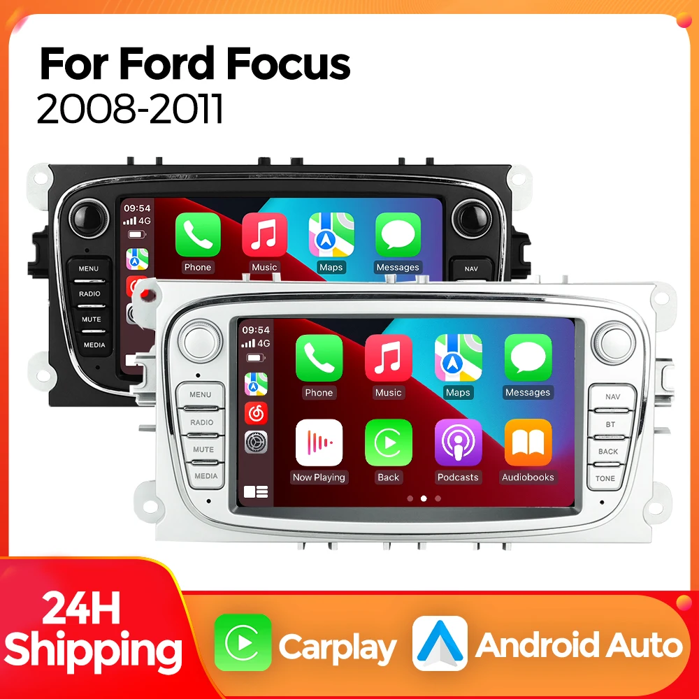 Mekede Wireless Carplay Android Auto Autoradio für Ford Focus S-Max Mondeo 9 Galaxie C-Max Wifi BT Auto Multimedia Video Player Image