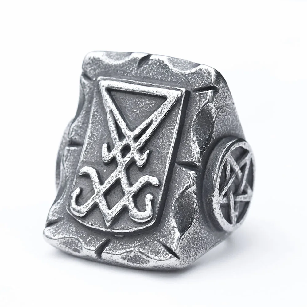 2024 neue gotische Retro Männer Schädel Ring 316l Edelstahl Ringe für Männer Party Punk Biker Schmuck Freund Geschenke männliche Bijoux Image
