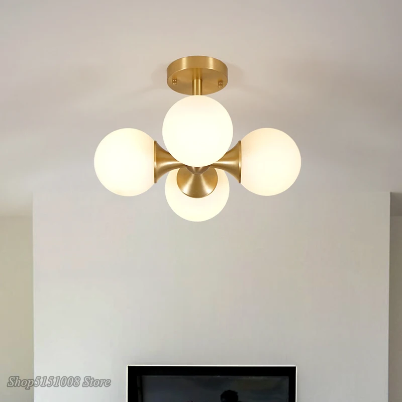 Moderne LED Decke Lichter Nordic Kreative Glas Ball Führte decken lampen wohnzimmer Küche Magie bean schlafzimmer garnieren leuchten Image