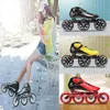 Speed Skates Professionelle Racing kinder 3-rädern Skates Gerade Reihe Große 4 Räder Inline Roller Skating Schuhe