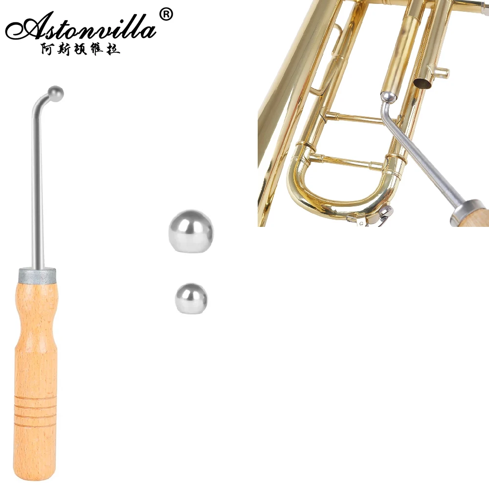 Trompeten reparatur werkzeuge Französisch Horn Messing Musik instrument Wartungs werkzeuge Metall trompeten zubehör mit 2 Blech kugeln Image