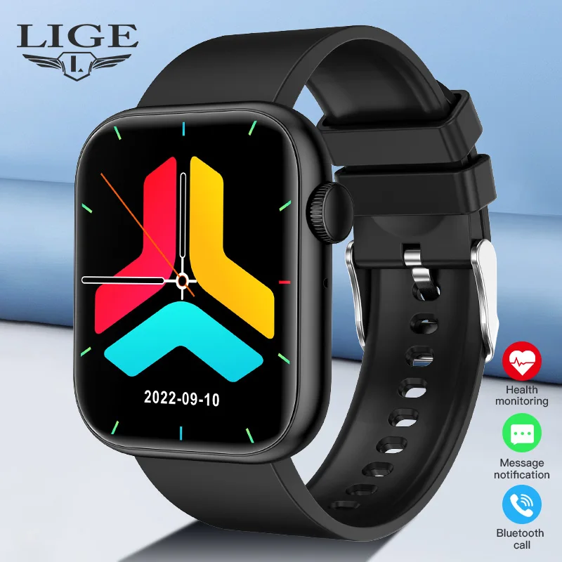 Lige Smartwatch für Frauen Voll-Touchscreen Bluetooth Anruf wasserdichte Uhren Sport Fitness Tracker Smartwatch Lady Reloj Mujer Image