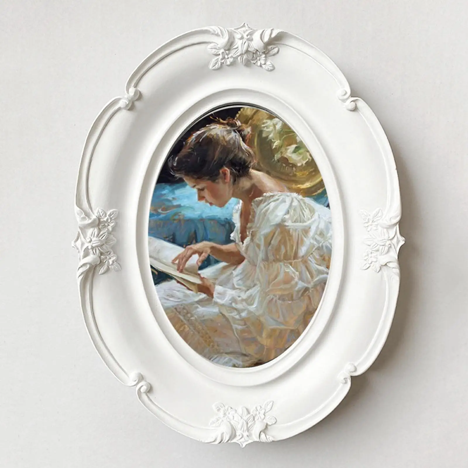 Fotopapier, zufällige Auswahl, luxuriöse antike Fotorahmen, Deluxe-Rahmen mit floralem Design, Kunstbildhalter, Bilderrahmen für Schreibtisch, Büro, Zuhause Image