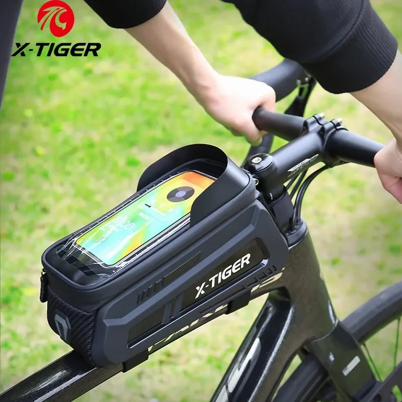 X-TIGER Fahrradtasche Rahmen Vorderrohr Fahrradtasche Fahrrad Wasserdichte Handyhülle Halter 8 Zoll Touchscreen Tasche Zubehör Image
