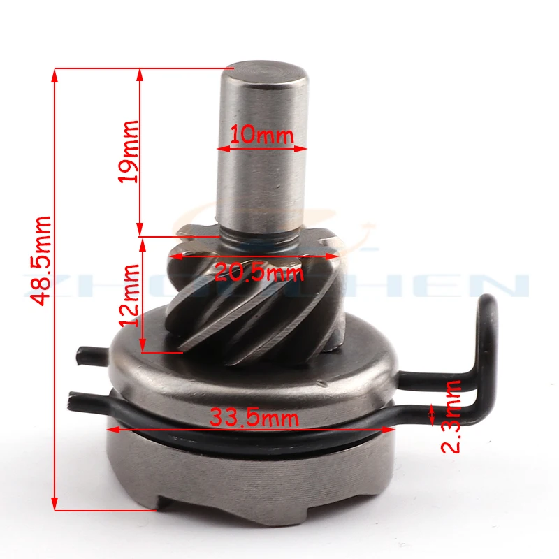 Starter Leerlauf welle Zahnrad 8 Keile geeignet für gy6 50cc Starter Ritzel qmb139 Motorrad Roller ATV Modifikation Zubehör Image