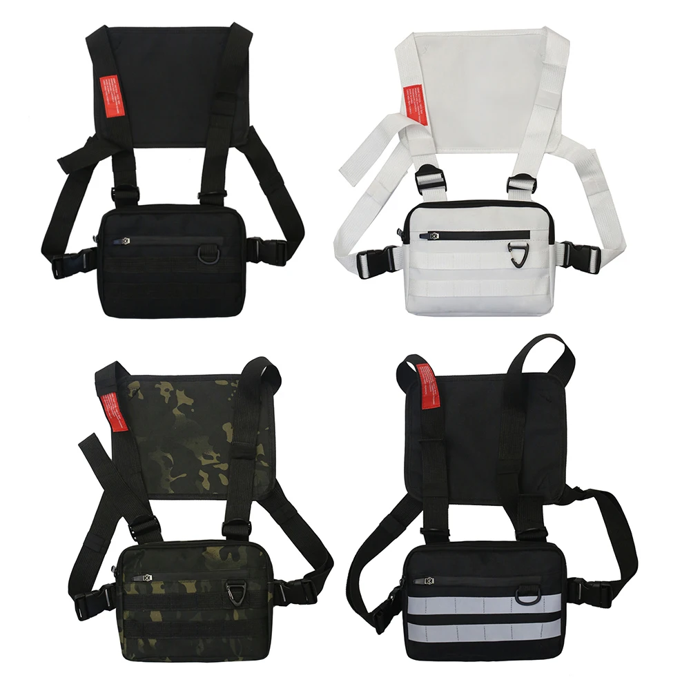 Hip Hop Weste Tasche Männer Frauen Oxford Stoff Weste Streetwear Schulter gürtel Pack
