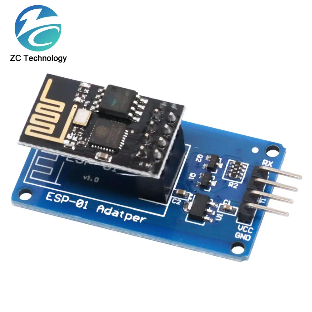 Esp8266 ESP-01 serielle wifi drahtlose adapter modul 3,3 v 5v esp01 breakout pcb adapter kompatibel für arduino Image