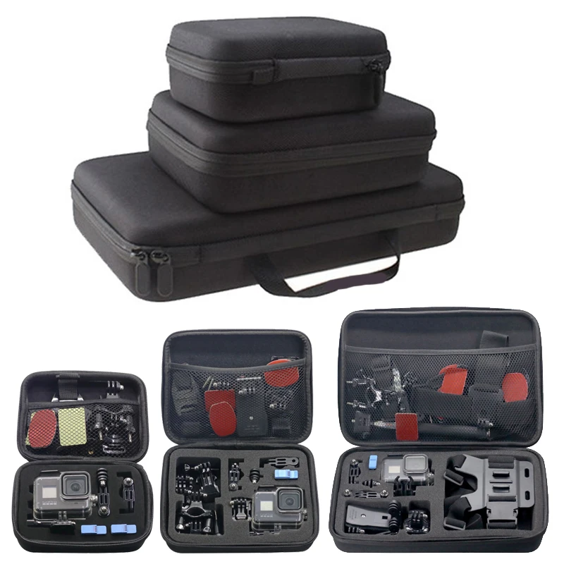 Tragetasche, Aufbewahrungstasche, sicher, tragbar, wasserdicht, stoßfest, für GoPro Hero 12, 11, 10, 9, AKASO, DJI Action 3, 4, Go Pro, Zubehör Image