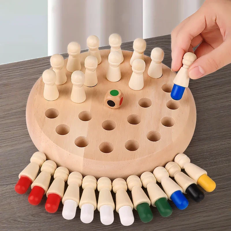 Partyspiel Holz Memory Matchstick Schach Pädagogisches Intelligentes Logikspiel Spielzeug Eltern-Kind-Interaktion Spielzeug Kindergeschenke Image