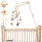 Baby Rassel Spielzeug Halterung 0-12 Monate Bett Glocke Kleiderbügel Holz mobile Neugeborene Baby