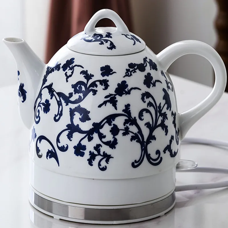 220V 1L Mini Elektrische Wasserkocher Haushalt Keramik Tragbare Wasser Kochendem Topf Auto-off Mini Multi Herd Image