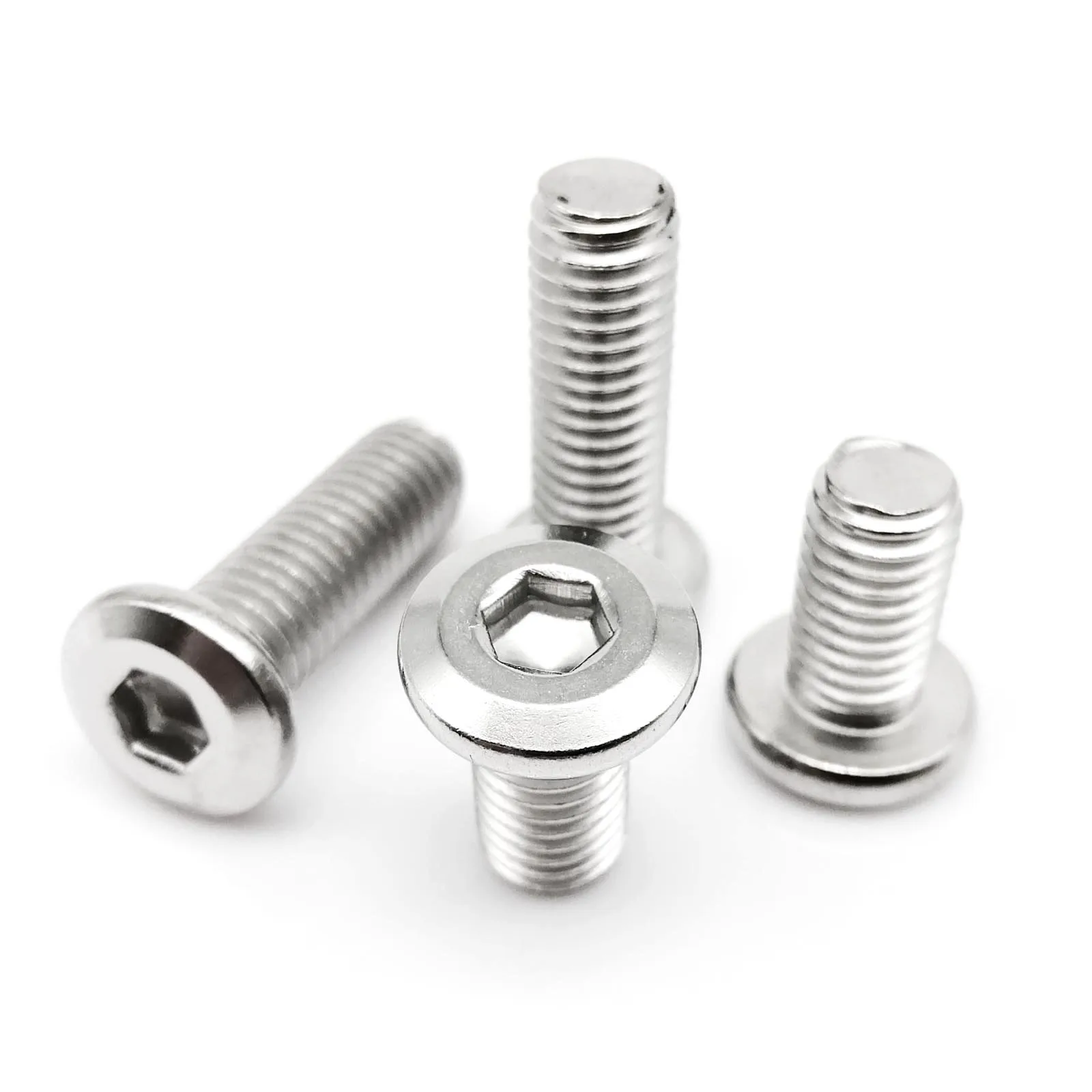 M3 M4 M5 M6 Große flache Sechskant-Innensechskant-Innensechskant-Verbindungsstücksschraube Möbelnietschraube 304 A2-70 Edelstahl Image