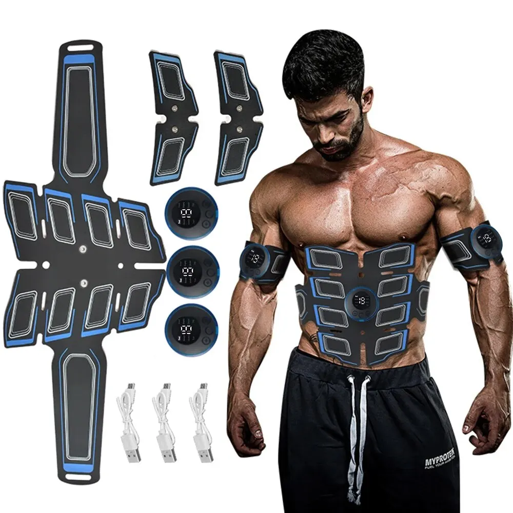 USB wiederauf ladbare Bauch muskel trainer tragbare Bauch muskel massage gerät elektronische Trainings gürtel Übung Fitness geräte Image