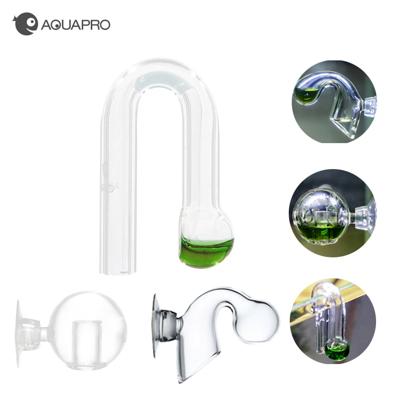 Aquarium CO2 Konzentration Drop Checker Glas Anzeige Monitor ADA Stil Detektor Aquarium Hängen Auf Aquatische PH Test Generator Image