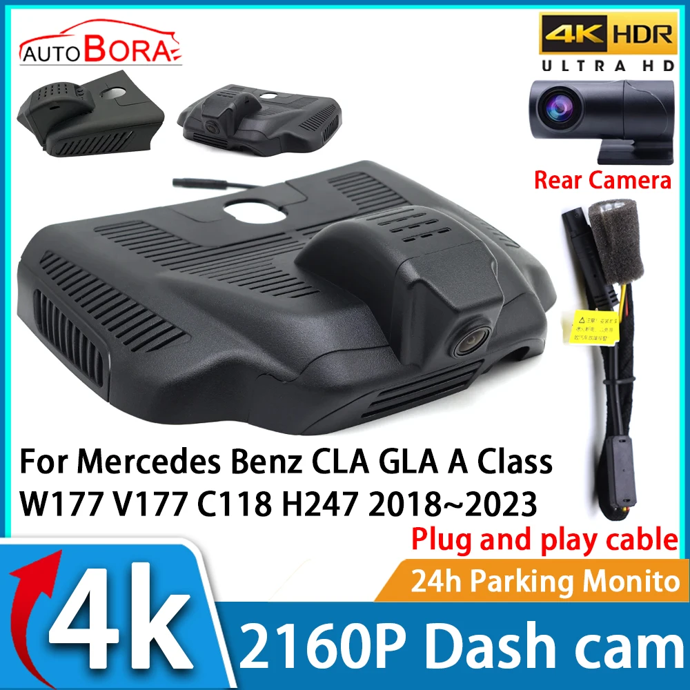 Auto Video Recorder Nachtsicht UHD 4K 2160P DVR Dash Cam für Mercedes Benz CLA GLA EINE Klasse W177 V177 C118 H247 2018 ~ 2023 Image