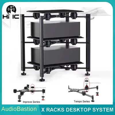 AudioBastion HiFi Rack Verstärker Audio Racks Schrank Ausrüstung Rahmen Regal Stoßdämpfer Isolator Image