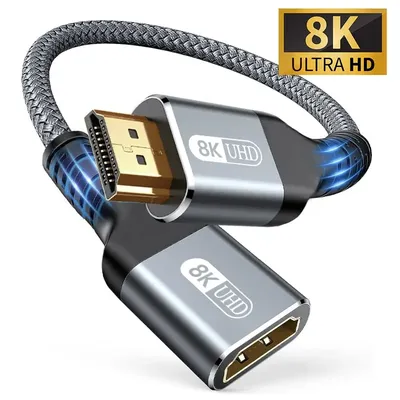 8k @ 60hz 4k @ 240hz hdmi 2. 0 8k Stecker zu Buchse hdmi Verlängerung geflochtener Kabel verlängerung adapter für roku tv ps5 hdtv Blu-ray