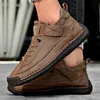 Leder Herren schuhe hand gefertigte atmungsaktive Herren Freizeit schuhe bequeme Herren Walking Sneakers Luxusmarke Boots schuhe plus Größe 38-48