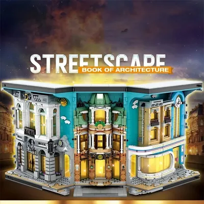 3108pcs magische Welt Buchladen Modell Bausteine setzt magische Stadt Buchs tütze Straßen ansicht Image