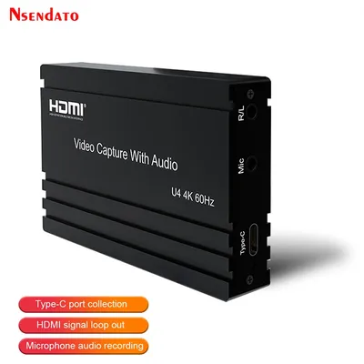 HDMI-Video aufnahme 4k 60Hz Typ C mit Audio-HDMI-zu-Typ-C-Gaming-Video aufnahme karte für obs vmix Image
