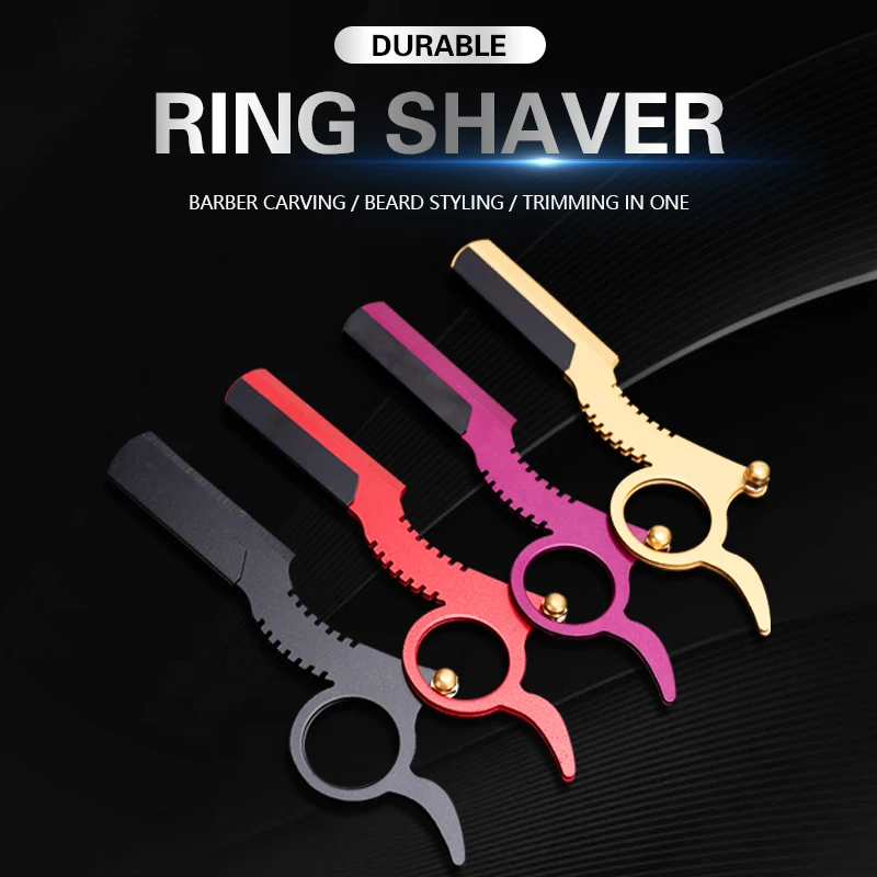 Barbershop Edelstahl klassische Ring Rasur Männer gerade Friseur Rand Rasiermesser Werkzeuge Pro Salon manuelle Rasierer Friseur Versorgung Image