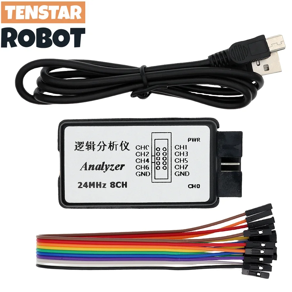 USB-Logik scm 24MHz 8 Kanal 24 Sekunden Logik analysator Debugger für Arm Fpga Logik analysator Logik 24m 8ch Image