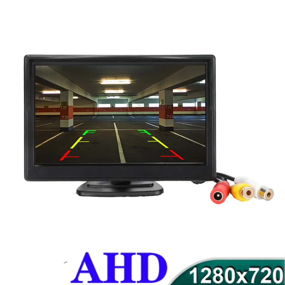 Parkplatz CCD AHD 1280 * 720P Auto Monitor 5 zoll Bildschirm Für Rückansicht Reverse Kamera TFT LCD Display HD Digitale Farbe 170 Grad