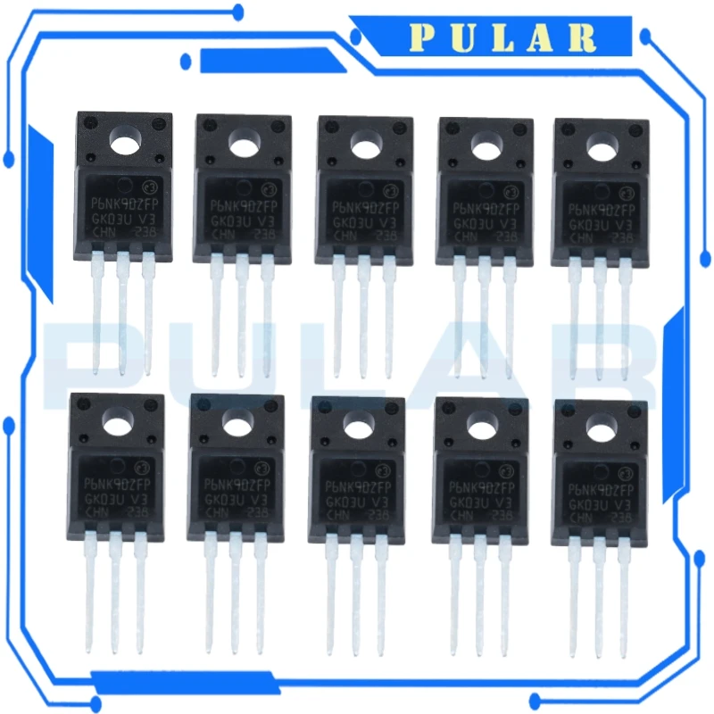 10 teile/los schalter p6nk90z plr p6nk90zfp 6a 900v stp6nk90zfp authentisches original auf-220 Image