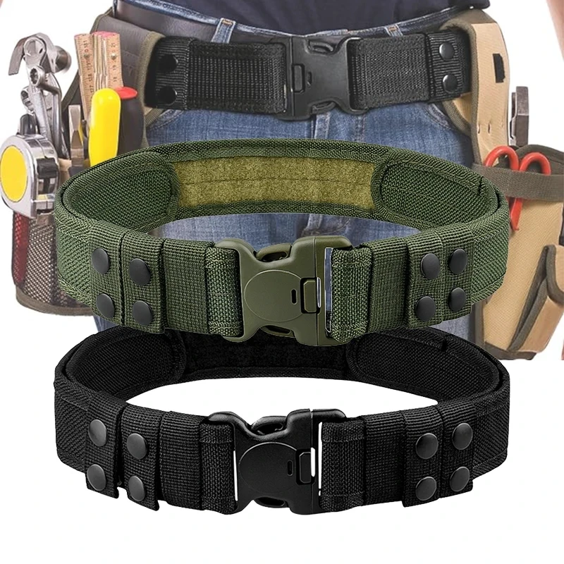Männer Gürtel Outdoor Camouflage Taktische Gürtel Oxford Tuch Gürtel Bergsteigen Gürtel Nylon Breite Taille Gürtel Arbeit Gürtel Neutral Gürtel Image