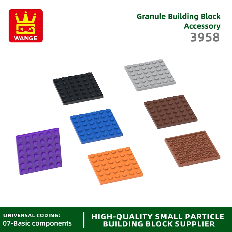 Wange 20 Teile/los 3958 Dünne 6x6 Punkte Boden Platte Baustein Moc Farbe Zubehör Kompatibel mit Ziegel DIY kinder Spielzeug Image