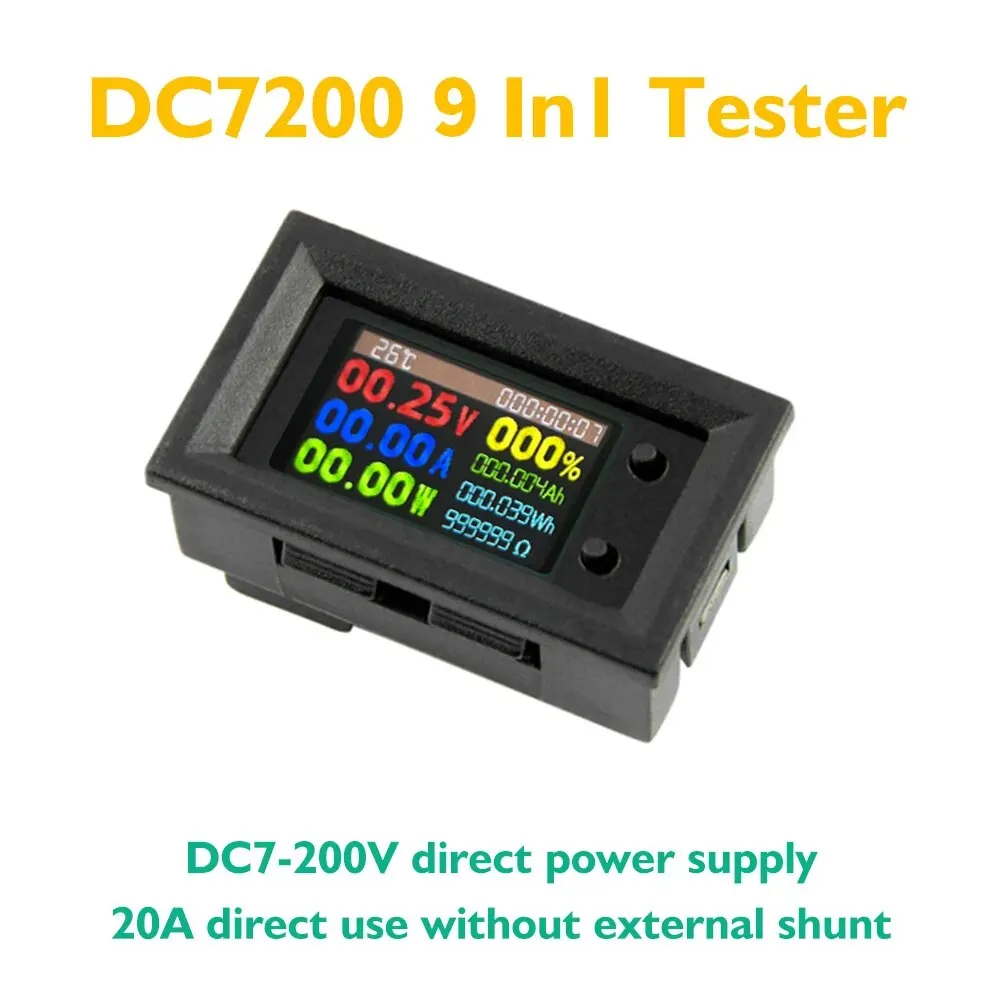 DC720 30 V Digital Power Energie Voltmeter Amperemeter Spannung Wattmeter Temperatur Meter Elektrische Energie Frequenz Meter 9 In1 Image