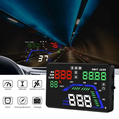 Universal Auto Hud Display Autozubehör 5,5 "GPS Digitaluhr Q7 Windschutz scheibe Projektor Image