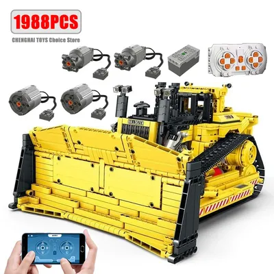 Technische Auto App Fernbedienung Motor Leistung mechanische Bulldozer Bausteine Ziegel Engineering LKW Spielzeug Kind Moc Set Geschenke Image