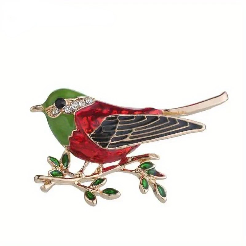 Emaille Pin Vogel Brosche Schmuck Pins Frauen Strass Pins und Broschen Luxus Brosche für Kleidung Schals Hochzeit Accessoires Image